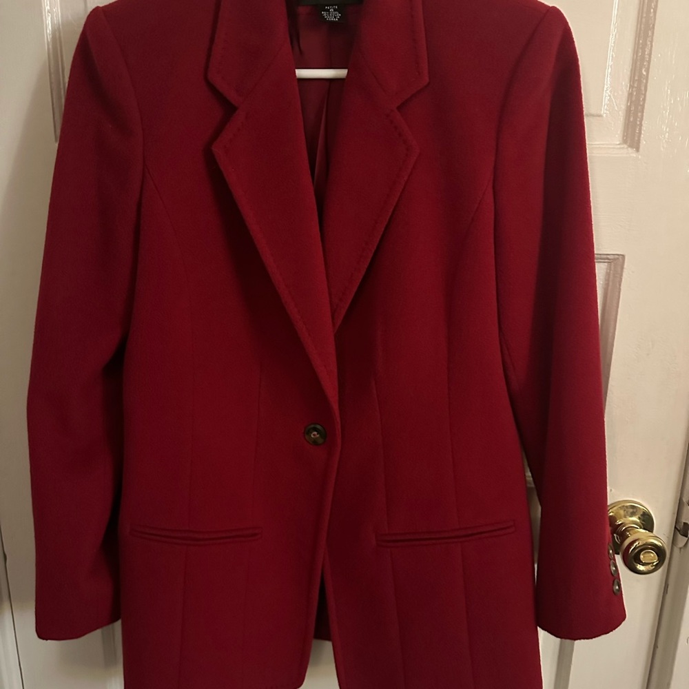 Ellen Tracy Deep Red Blazer
